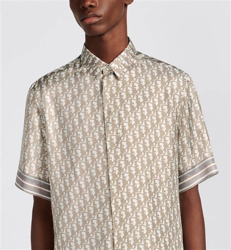 dior oblique short-sleeved shirt